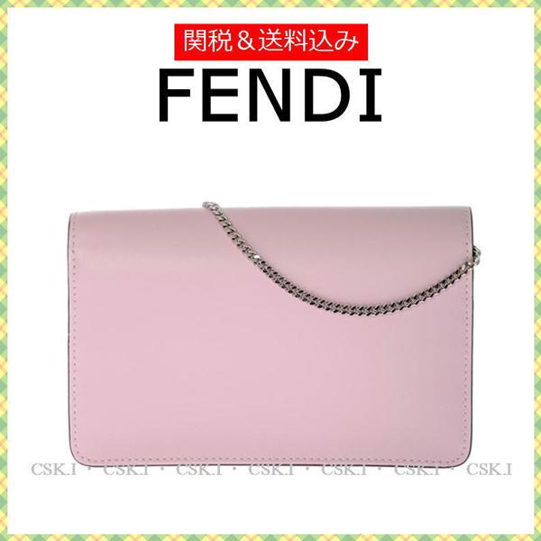 FENDI フェンディスーパーコピー チェーン付き ポシェット ピンク 2017SS新作 8M0346SF9F07ML-1